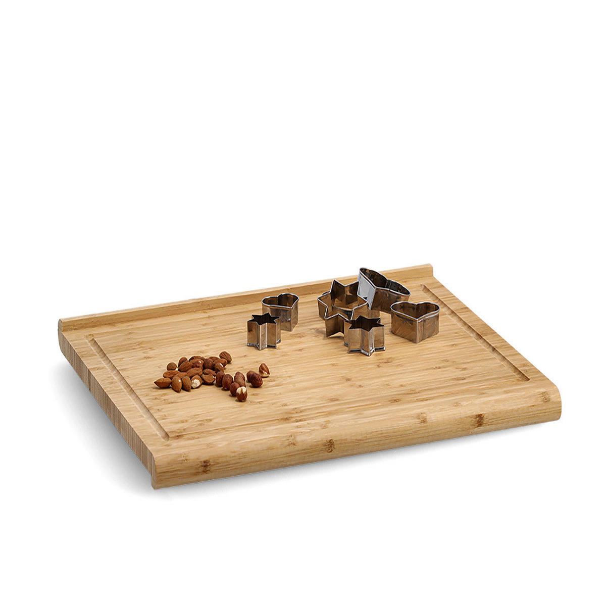 Zeller Back- und Tranchierbrett natur Bambus B/H/L: ca. 48x3x38 cm Back-/Tranchierbrett - natur (38,00/48,00/3,00cm) - Zeller