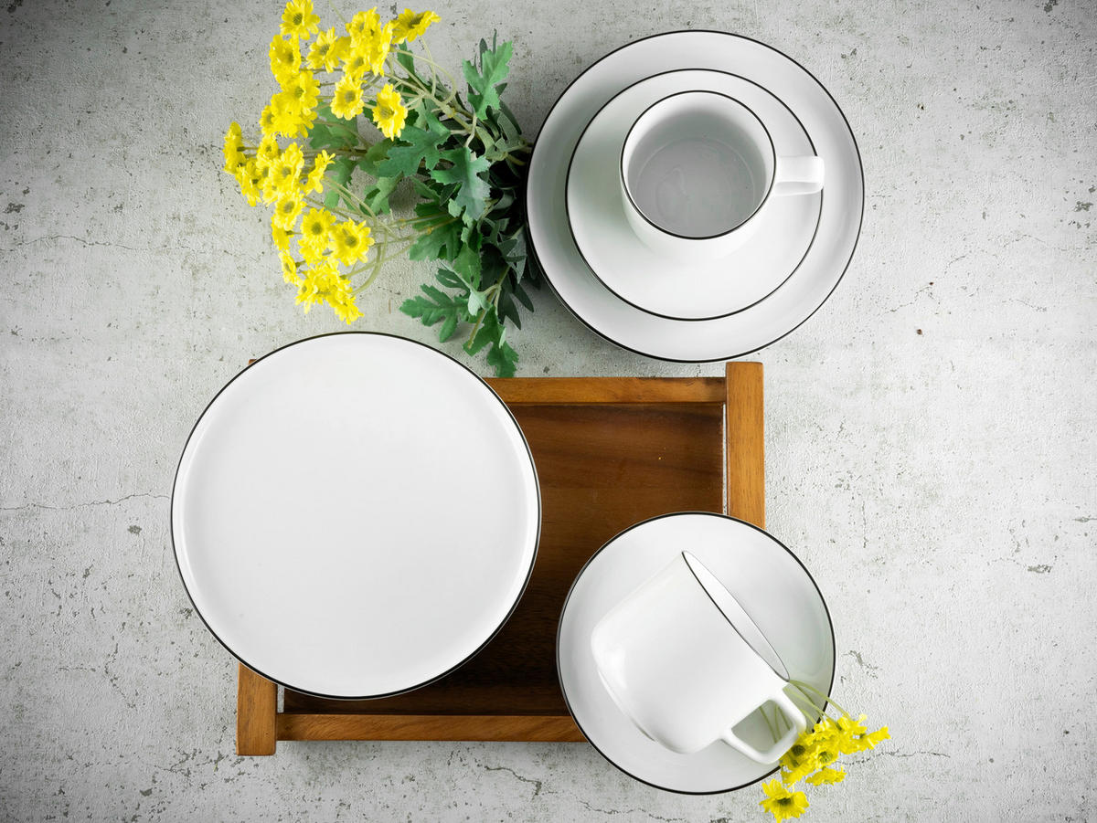 CreaTable Frühstückservice Chef Collection weiß Porzellan 18 tlg. Chef Collection - weiß - CreaTable