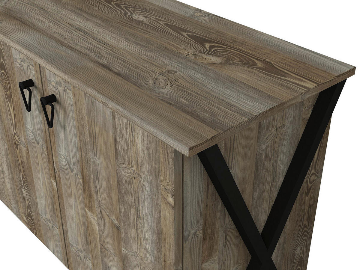 Sideboard Zeth Eiche Nachbildung B/H/T: ca. 180x76,8x44,8 cm Zeth - Eiche (180,00/76,80/44,80cm) - moebel17