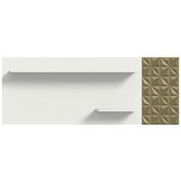 Wandboard Prisma weiß gold Optik B/H/T: ca. 140x53x17 cm Prisma - gold/weiß (140,00/53,00/17,00cm)