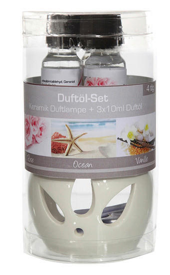 Duftölset Duftölset_4tlg. - weiß (8,00/8,00/15,00cm)