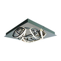 Näve Leuchten LED Deckenleuchte NV1228842 Chrom Aluminium B/H/T: ca. 41x9x41 cm null 9 Brennstellen Manchester - Chrom (41,00/9,00/41,00cm) - Näve Leuchten