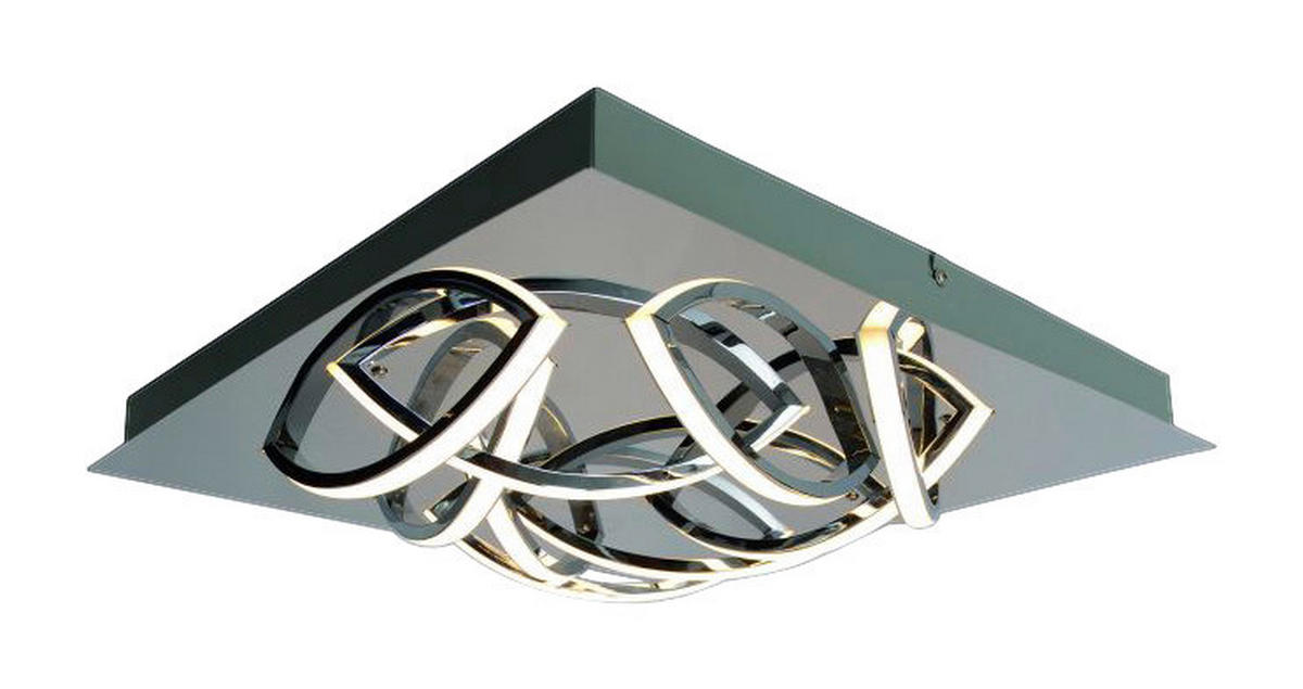 Näve Leuchten LED Deckenleuchte NV1228842 Chrom Aluminium B/H/T: ca. 41x9x41 cm null 9 Brennstellen Manchester - Chrom (41,00/9,00/41,00cm) - Näve Leuchten