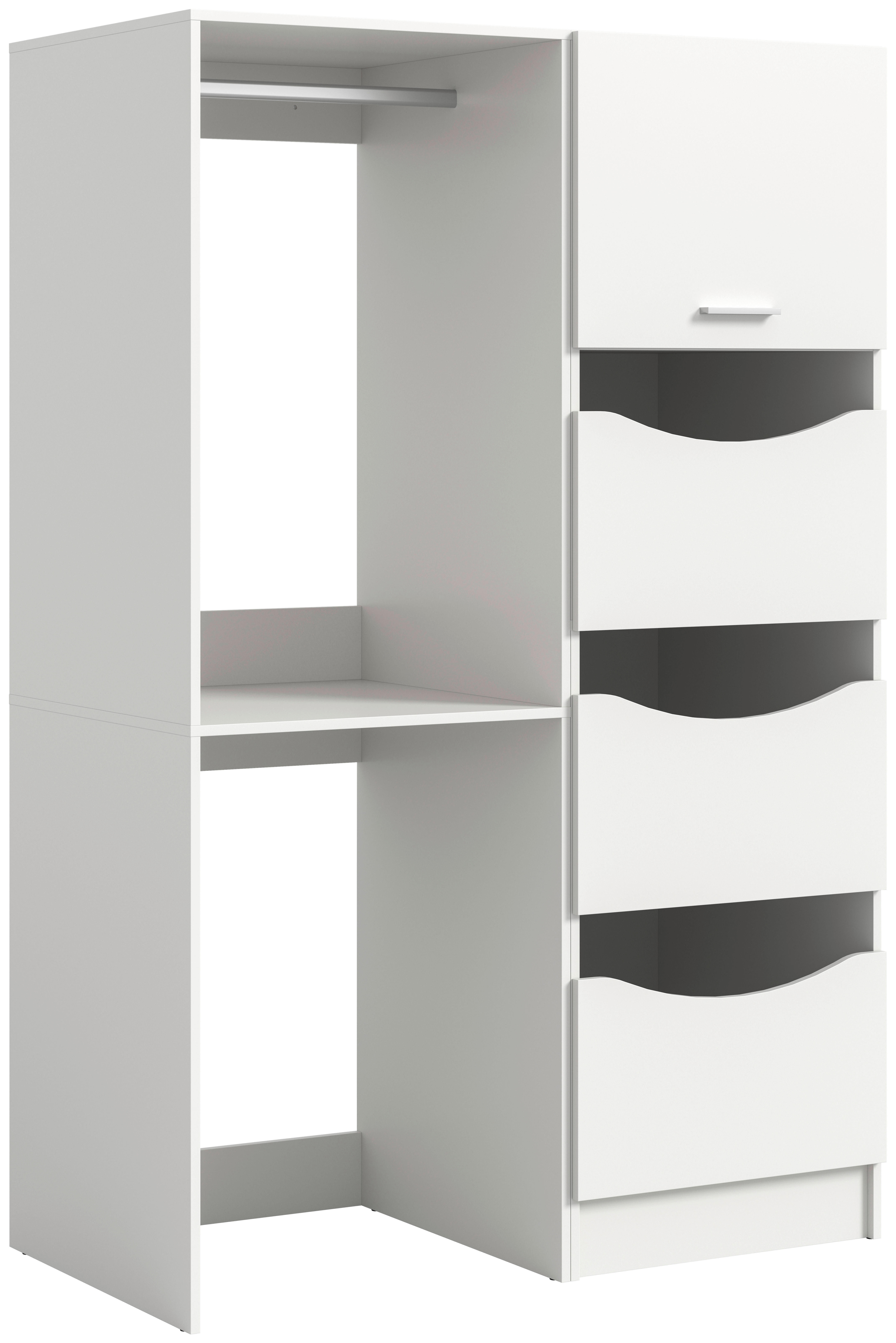 Waschmaschinenumbauschrank Free weiß B/H/T: ca. 126x195x68 cm Free - weiß (126,00/195,00/68,00cm) - xonox.home
