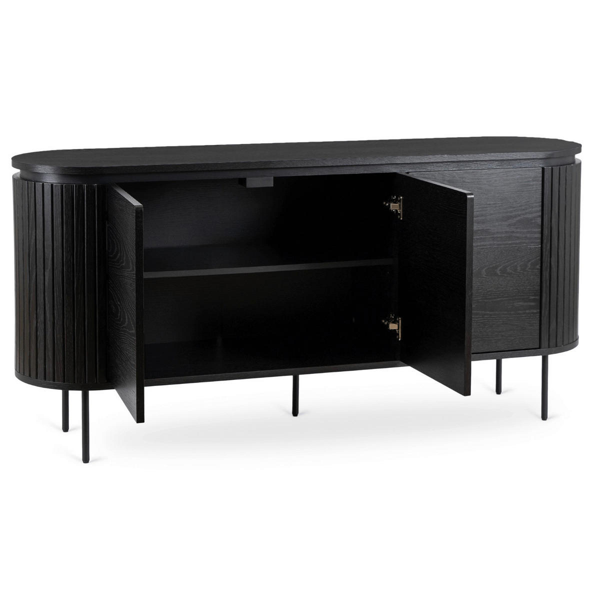 Kommode ALBERI schwarz B/H/T: ca. 160x76x40 cm ALBERI - schwarz (160,00/76,00/40,00cm) - WIPMEB