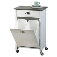 Kesper Küchenwagen weiß Spanplatte B/H/T: ca. 50x79x39 cm Küchenwagen - weiß/grau (50,00/79,00/39,00cm) - Kesper