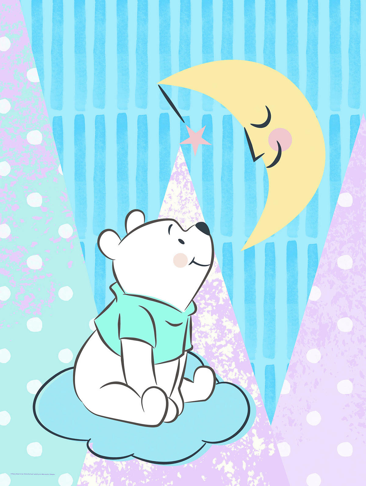 Komar Poster Winnie Pooh Moon Disney B/L: ca. 30x40 cm Winnie Pooh Moon - (30,00/40,00cm) - Komar
