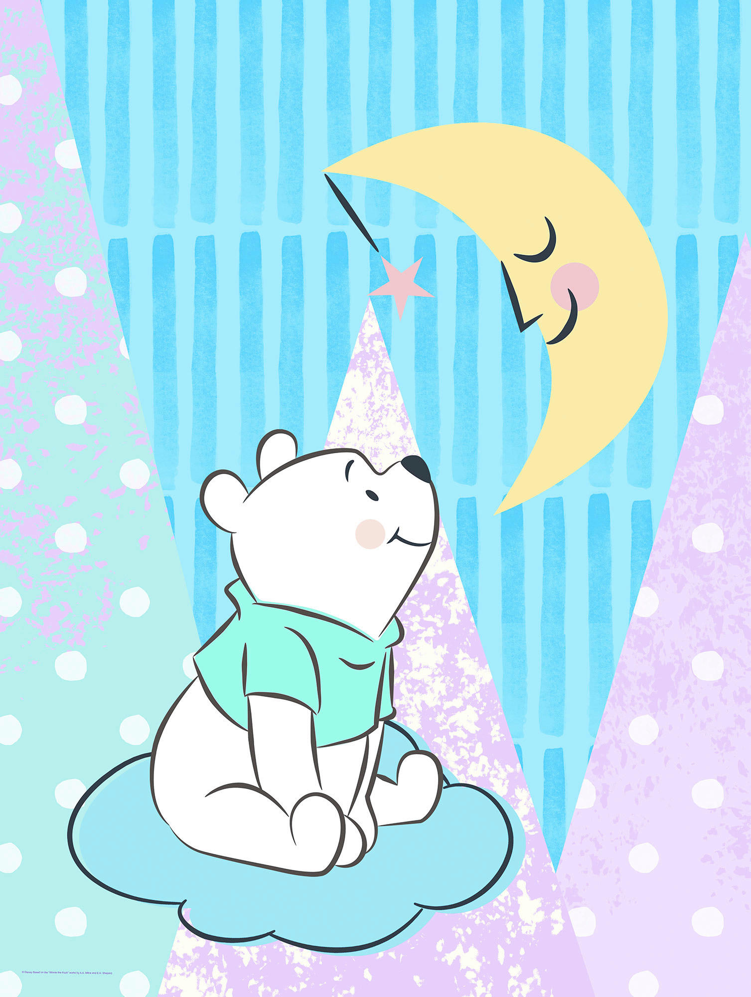 Komar Wandbild Winnie Pooh Moon Disney B/L: ca. 30x40 cm günstig online kaufen