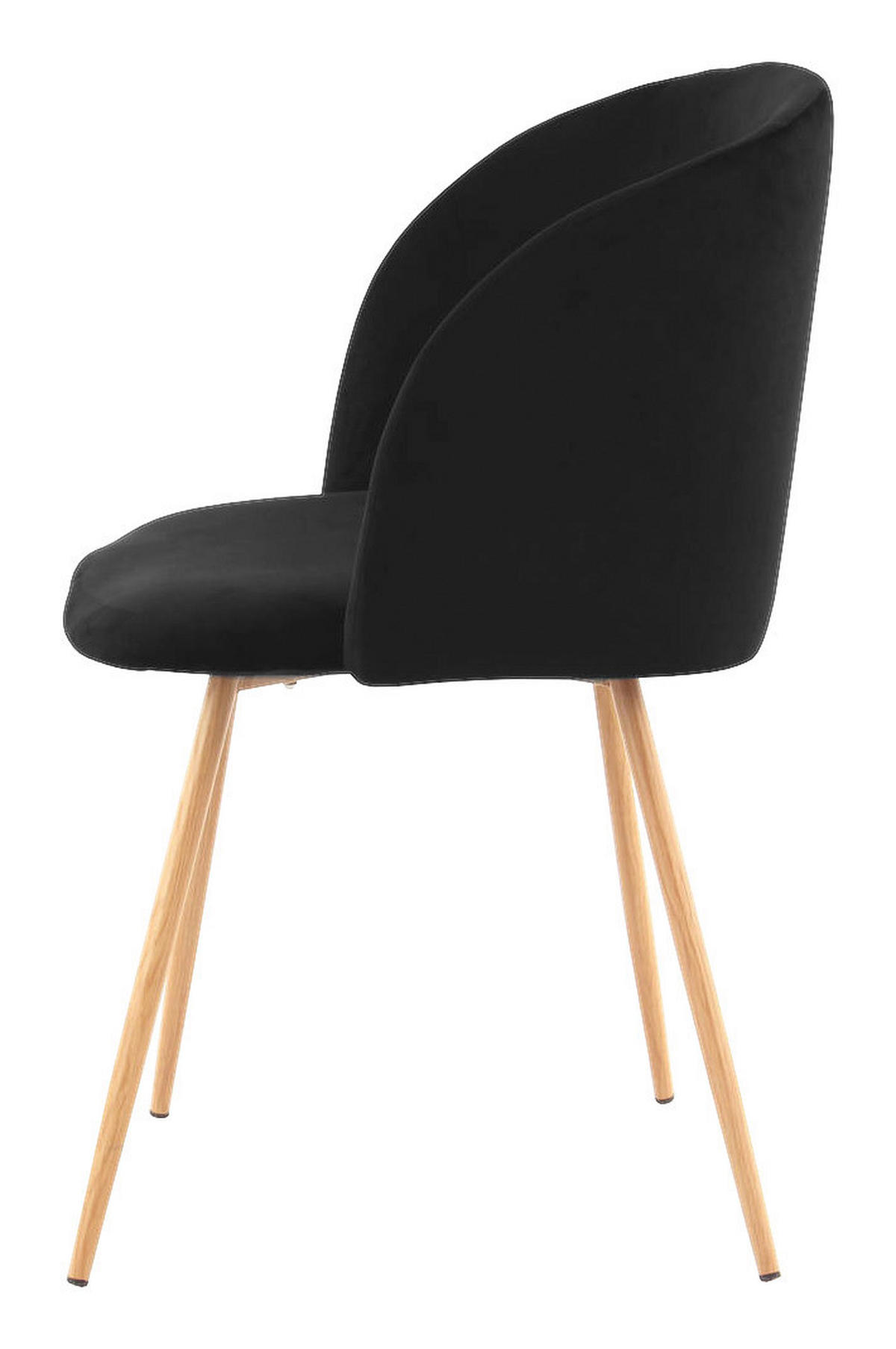 Stuhl Celina 200 2er schwarz Microfaser B/H/T: ca. 54x84x56 cm Celina 200 2er - Eiche/schwarz (54,00/84,00/56,00cm) - 360 Living