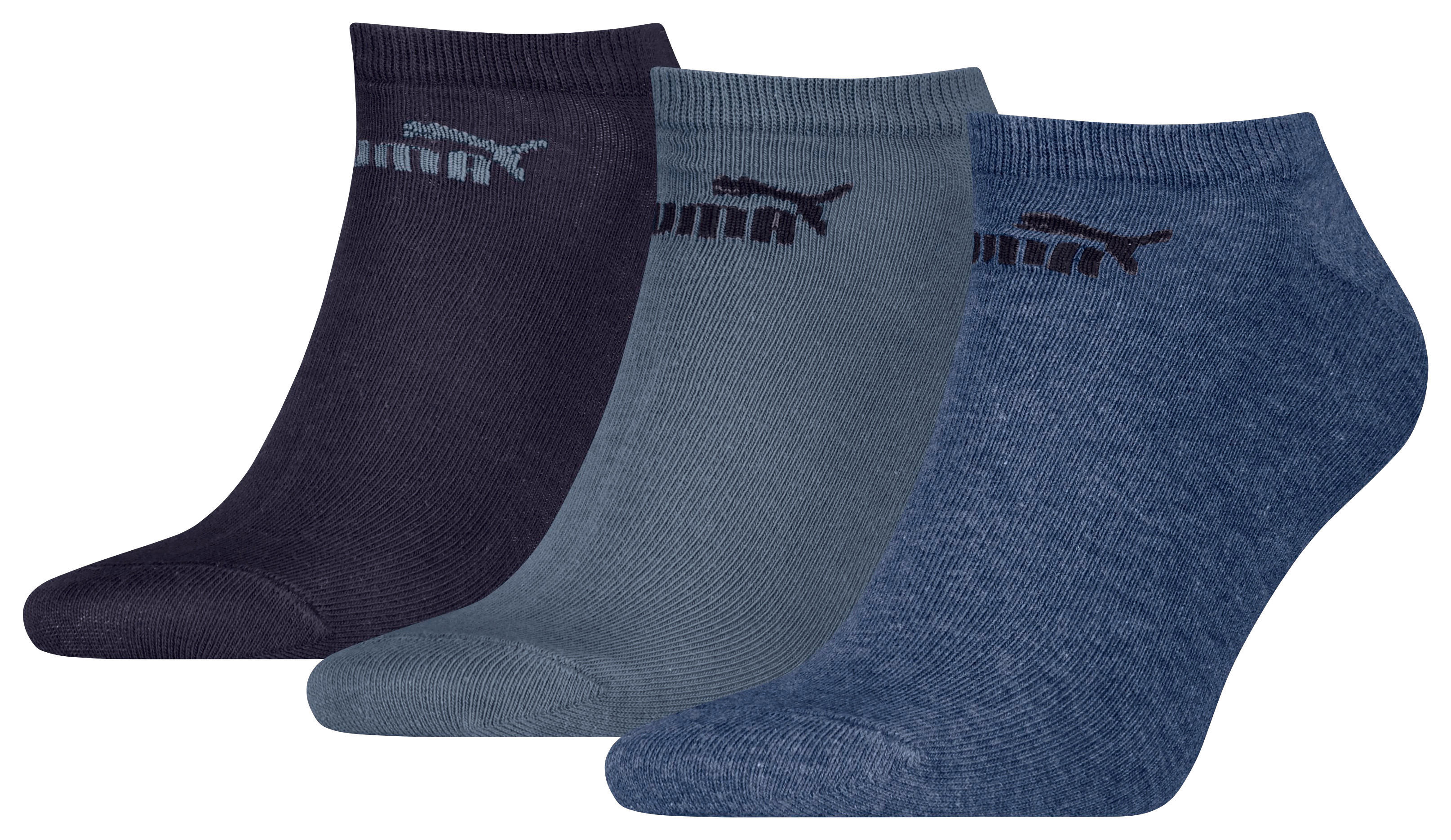 Puma Damen & Herren-Socken Puma jeansblau 3 Packstücke Größe 39-42 Puma - jeansblau - Puma
