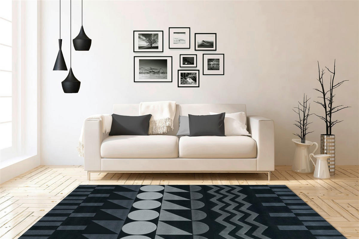 Arte Espina Kurzflorteppich Spirit 3120 anthrazit B/L: ca. 70x140 cm Spirit 3120 - anthrazit (70,00/140,00cm) - Arte Espina