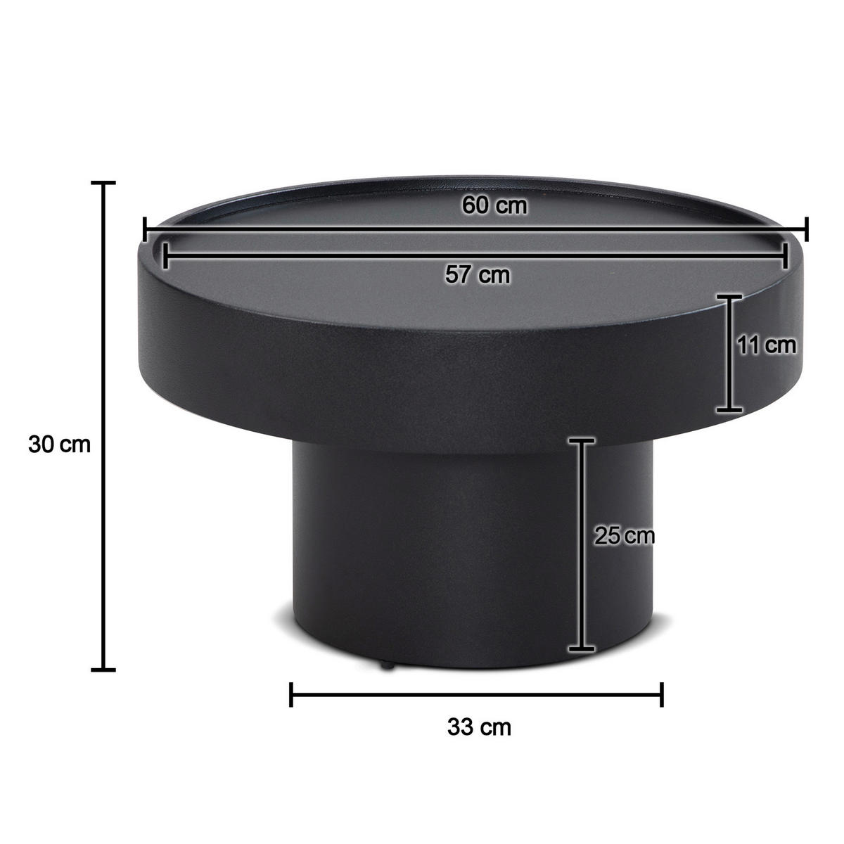 Couchtisch  B/H/T: ca. 60x30x60 cm Couchtisch - (60,00/30,00/60,00cm) - Wohnling
