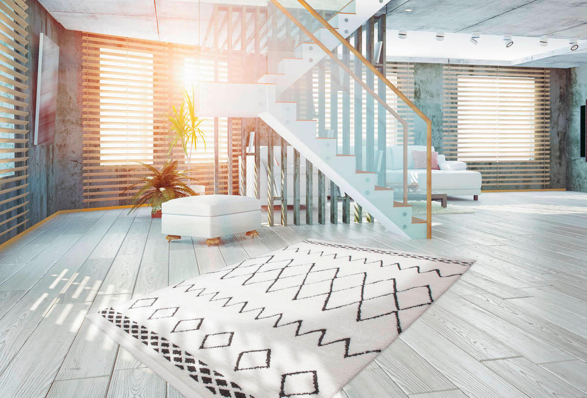 360Living Teppich Agadir schwarz B/L: ca. 160x230 cm Agadir - schwarz (160,00/230,00cm) - 360Living
