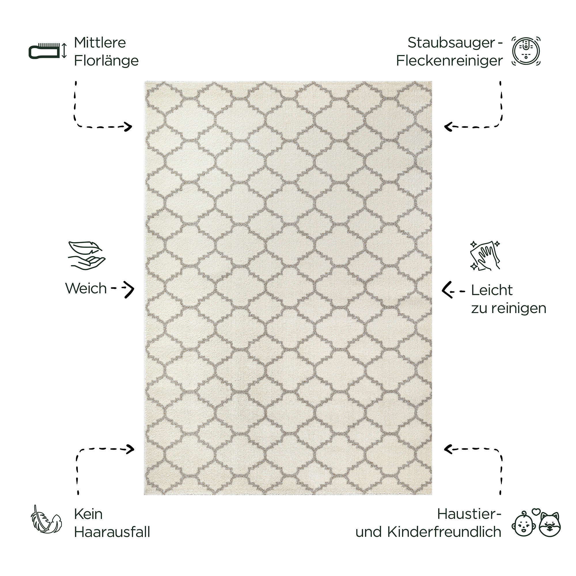 Thumbnail - Sanat Teppich creme B/L: ca. 230x160 cm