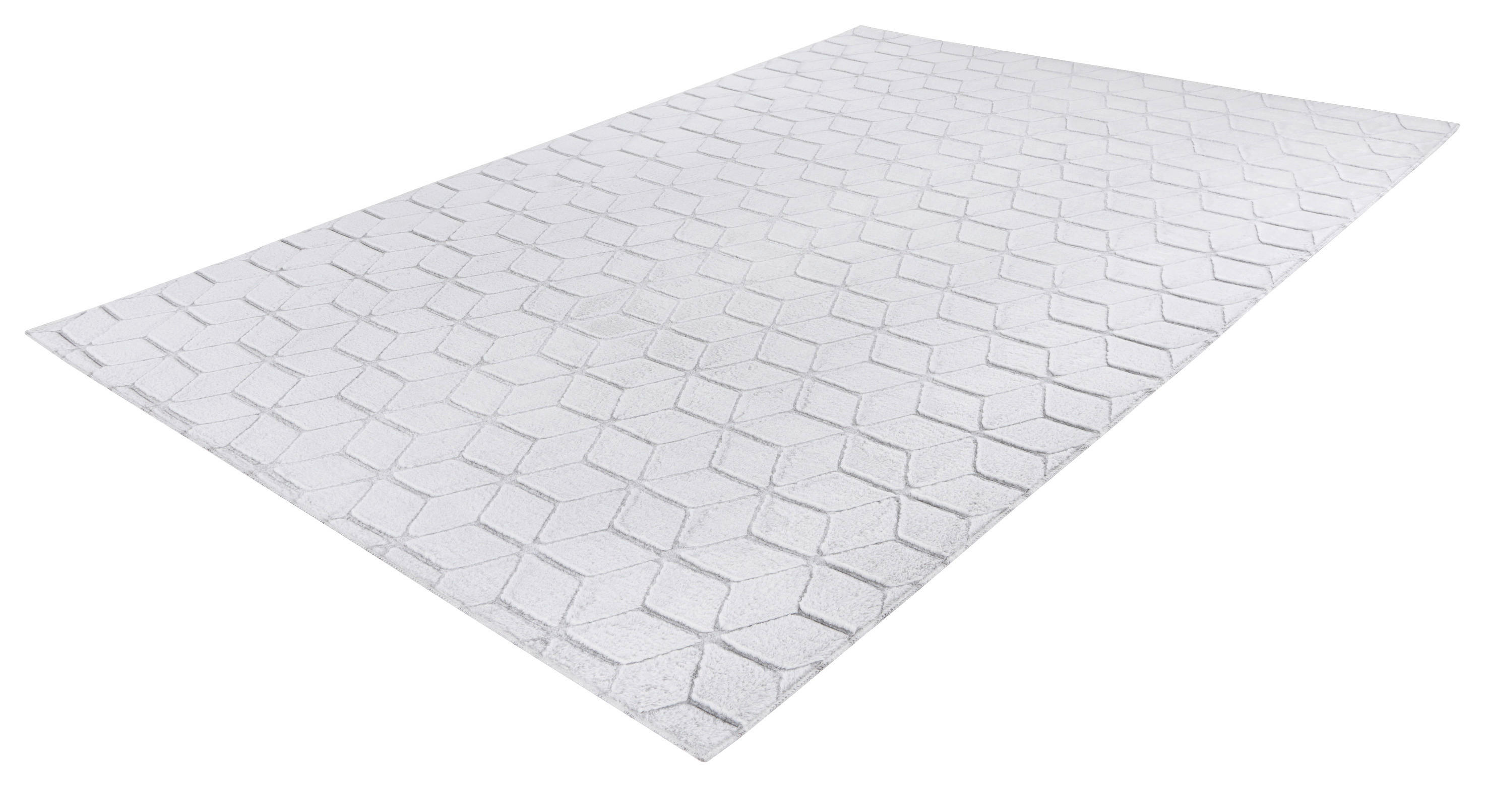 360Living Teppich Vivica graublau B/L: ca. 80x150 cm Vivica - weiß/graublau (80,00/150,00cm) - 360Living