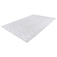 360Living Teppich Vivica graublau B/L: ca. 80x150 cm Vivica - weiß/graublau (80,00/150,00cm) - 360Living