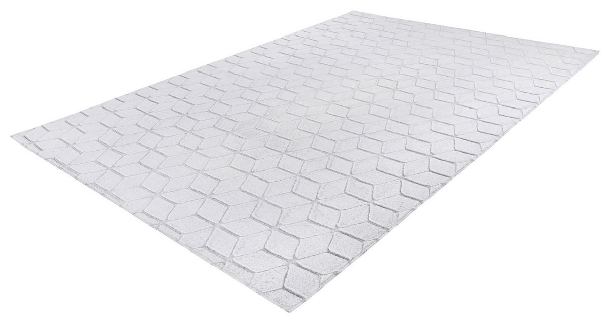 360Living Teppich Vivica graublau B/L: ca. 80x150 cm Vivica - weiß/graublau (80,00/150,00cm) - 360Living