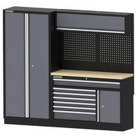 Werkstatteinrichtung Apollo anthrazit B/H/L: ca. 228x200x46 cm Apollo - schwarz/anthrazit (46,00/228,00/200,00cm) - Feistos