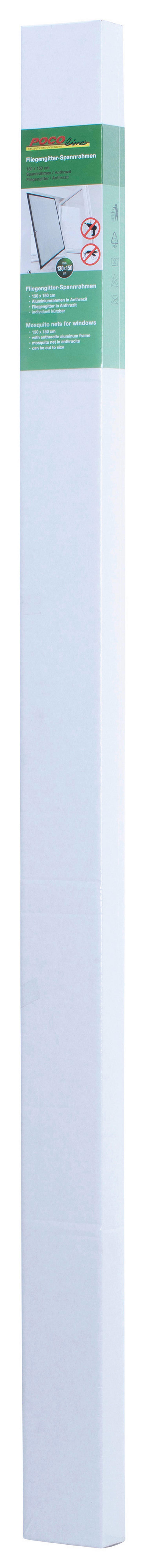 Fliegengitter anthrazit B/L: ca. 130x150 cm Fliegengitter-Spannrahmen - anthrazit (130,00/150,00cm)