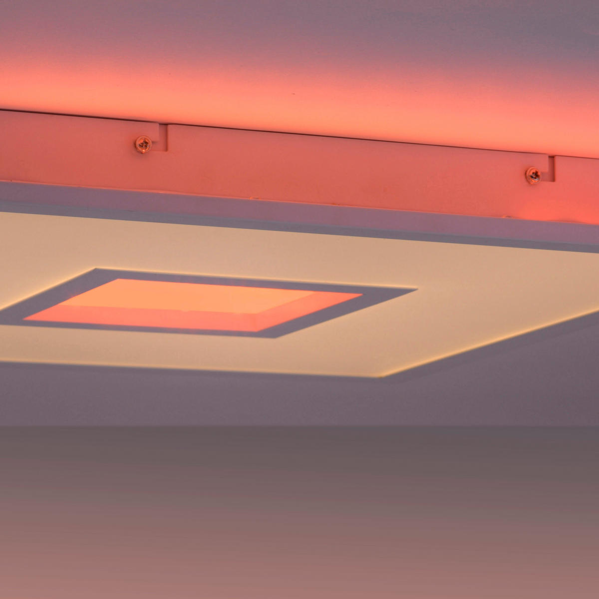 Just Light LED-Deckenleuchte RECESS 11645-16 weiß Kunststoff Metall B/H/T: ca. 45x5x45 cm 1 Brennstellen RECESS - weiß (45,00/5,00/45,00cm) - Just Light