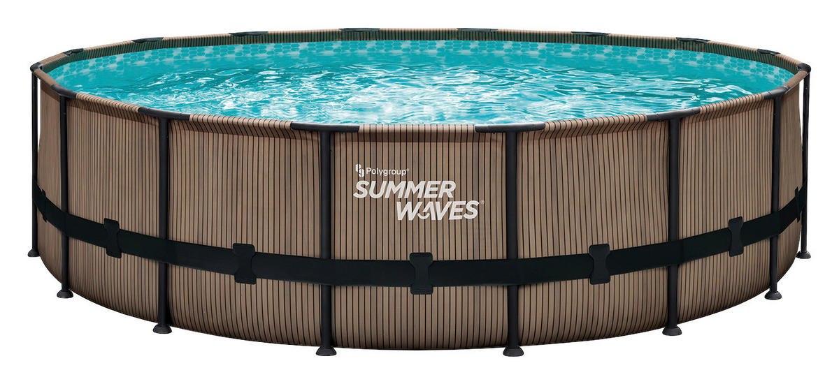 Summer Waves Poolset Elite H/D: ca. 122x488 cm Elite - braun (488,00/122,00cm) - Summer Waves