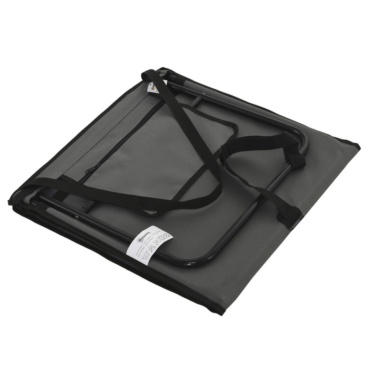 Outsunny Sonnenliege grau Polypropylen B/H/L: ca. 51x142x40 cm Sonnenliege - grau (40,00/51,00/142,00cm) - Outsunny