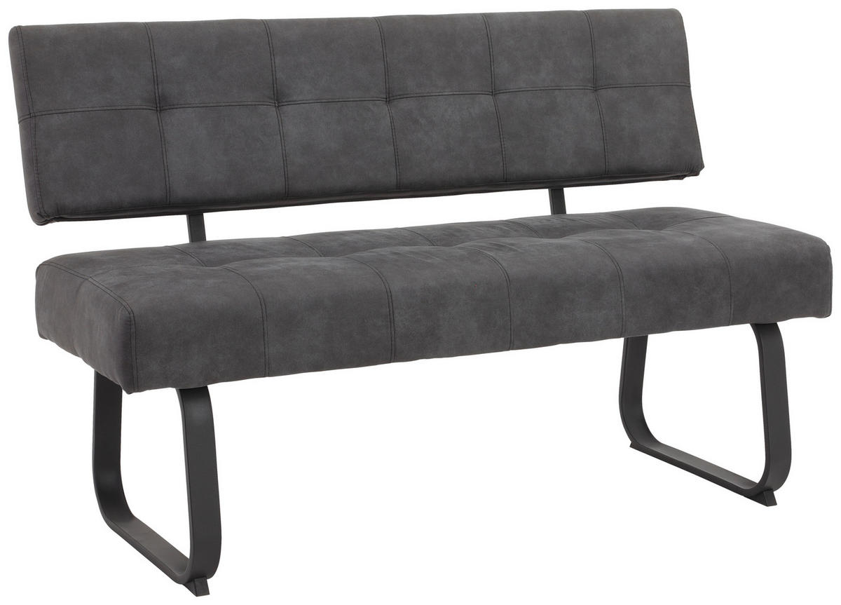 Sitzbank Luise I B anthrazit Vintage B/H/T: ca. 140x90x64 cm Luise I B - anthrazit (140,00/90,00/64,00cm) - Hela