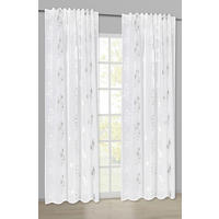 Kombivorhang Blattranke silber B/L: ca. 140x245 cm Blattranke - weiß/silber (140,00/245,00cm) - Happy Home