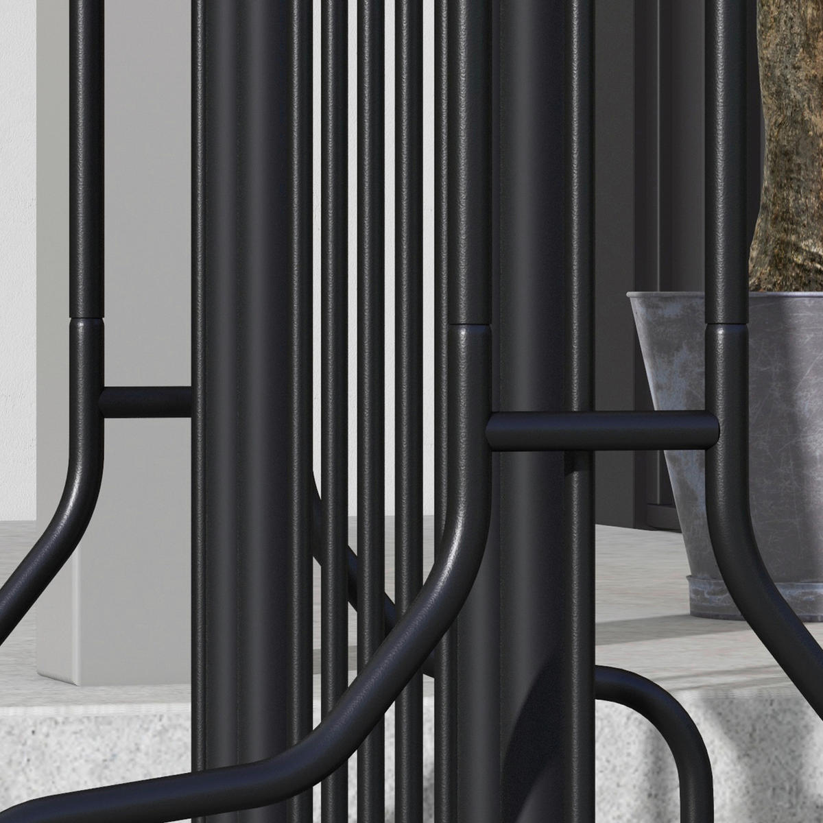 DURHAND Fahrrad-Zubehör schwarz schwarz B/H/L: ca. 80x90x80 cm Fahrradhalter - schwarz (80,00/80,00/90,00cm) - DURHAND