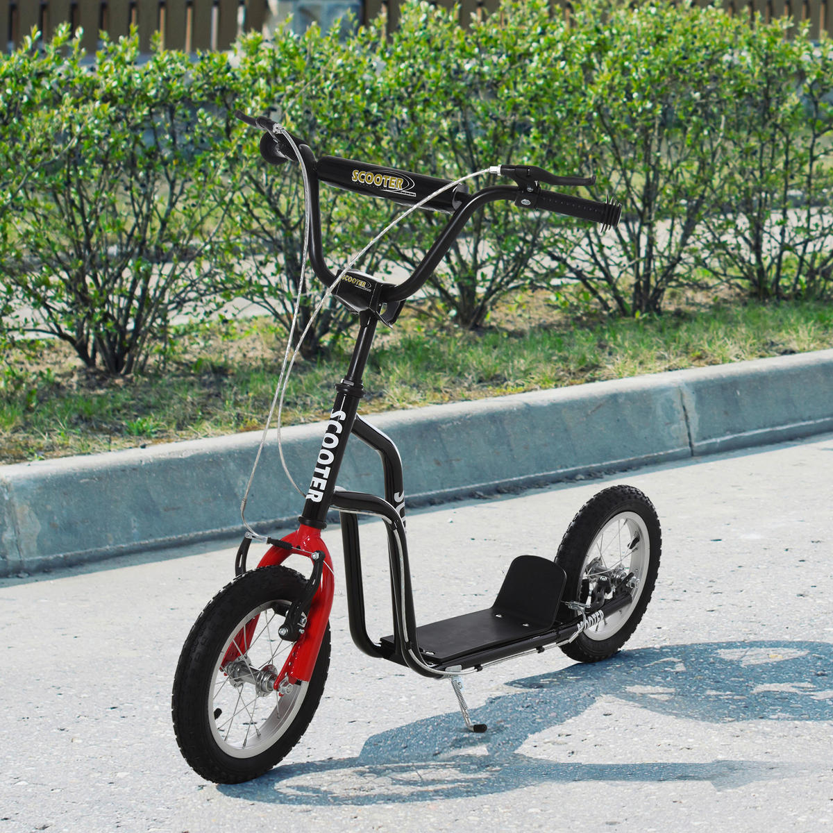 HOMCOM Kinderroller schwarz Kinderroller - schwarz (120,00/58,00/80,00cm) - HOMCOM