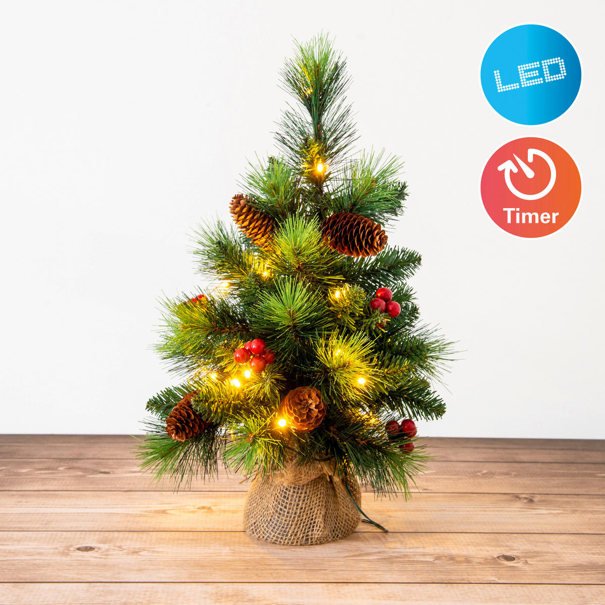Näve Leuchten LED-Baum LED-Weihnachtsbaum - grün (45,00cm) - Näve Leuchten