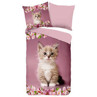 Bettwäsche Look pink Baumwolle B/L: ca. 135x200 cm Look - pink (135,00/200,00cm) - Good Morning