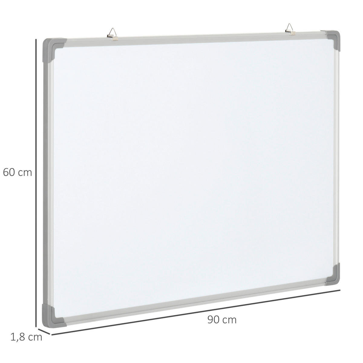 HOMCOM Wandboard Whiteboard - weiß (1,80/60,00/90,00cm) - HOMCOM