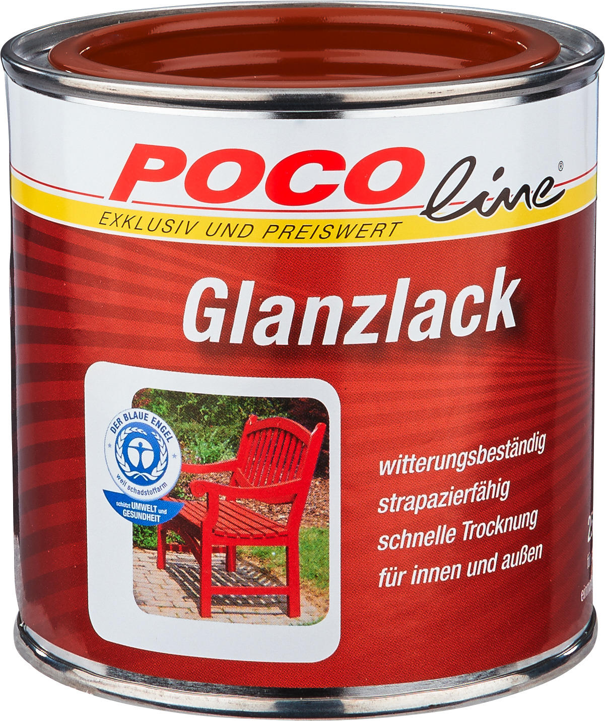 POCOline Acyl Buntlack lehmbraun glänzend ca. 0,25 l Glanzlack_Acryl_2in1 250ml - lehmbraun (250ml)