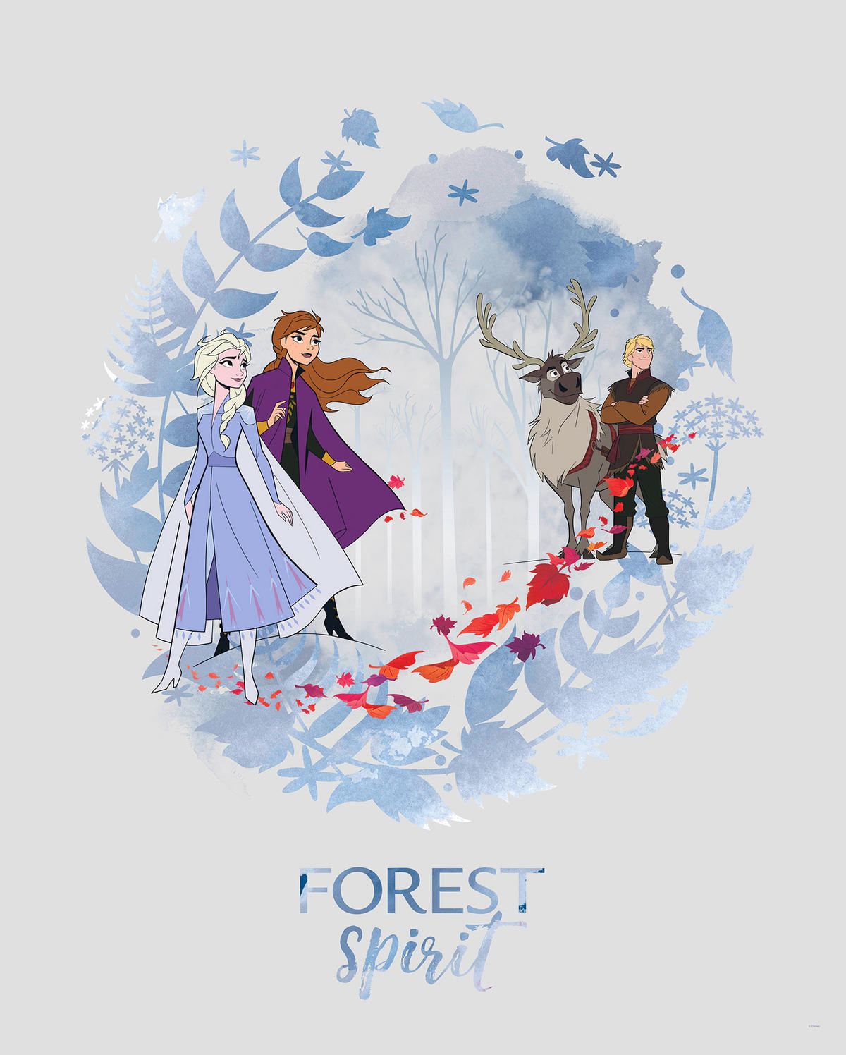 Komar Poster Frozen Spirit Disney B/L: ca. 40x50 cm Frozen Spirit - (40,00/50,00cm) - Komar