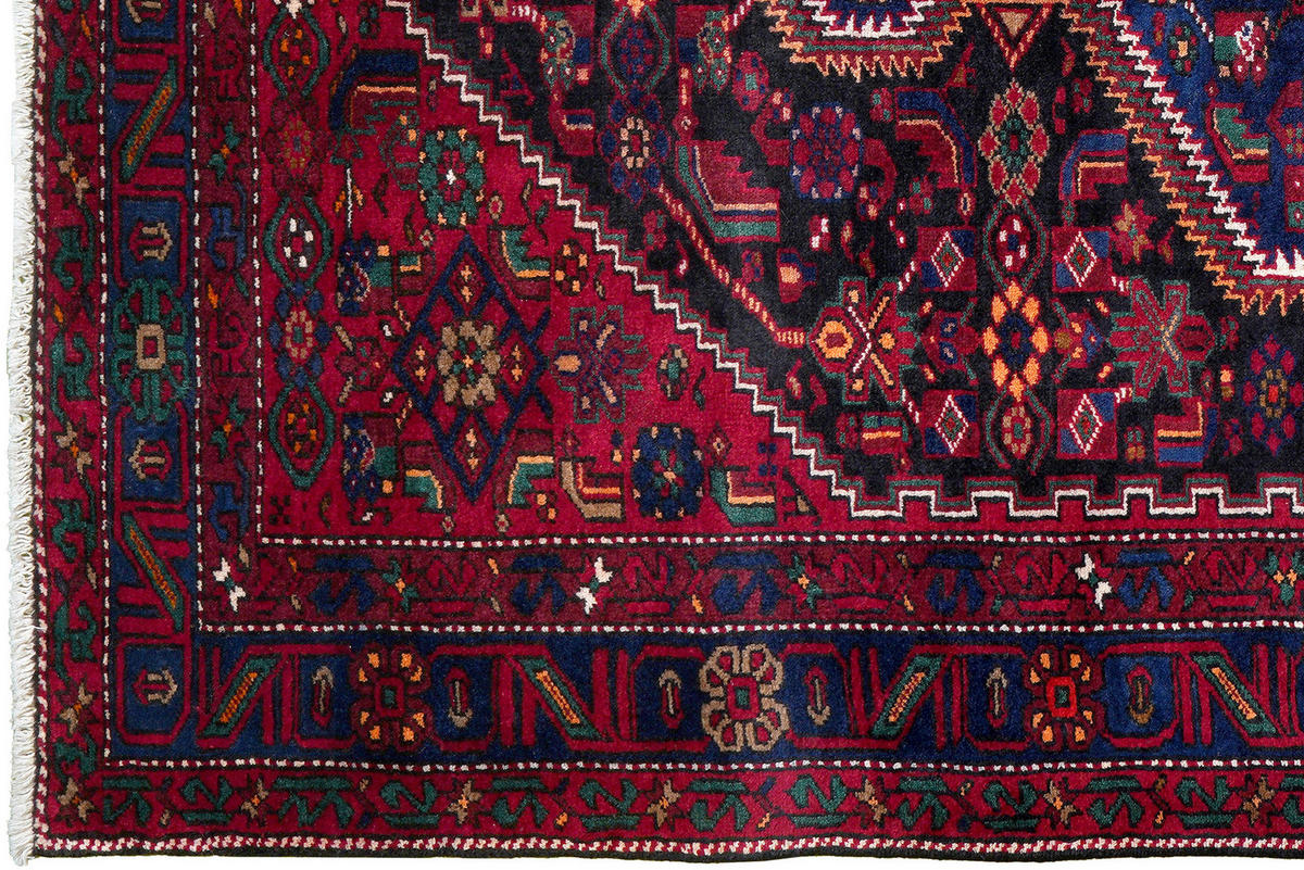 PersaTepp Teppich Khamseh blau B/H/L: ca. 160x1x260 cm Khamseh - blau/schwarz (260,00/160,00/1,00cm) - PersaTepp