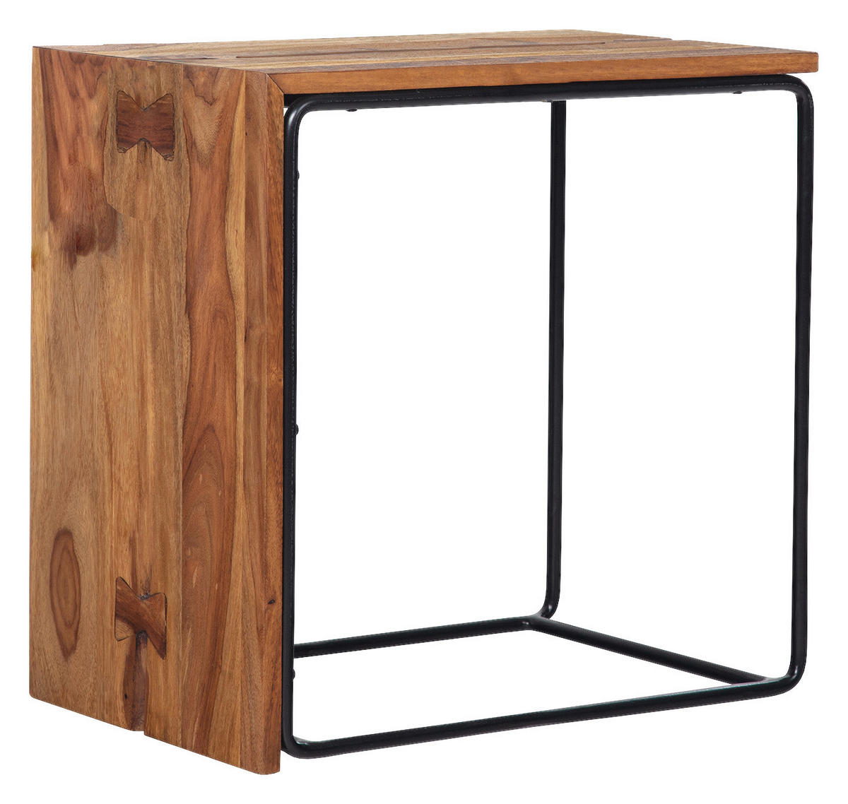 Beistelltisch schwarz B/H/T: ca. 45x45x30 cm Beistelltisch - schwarz (45,00/45,00/30,00cm) - Wohnling