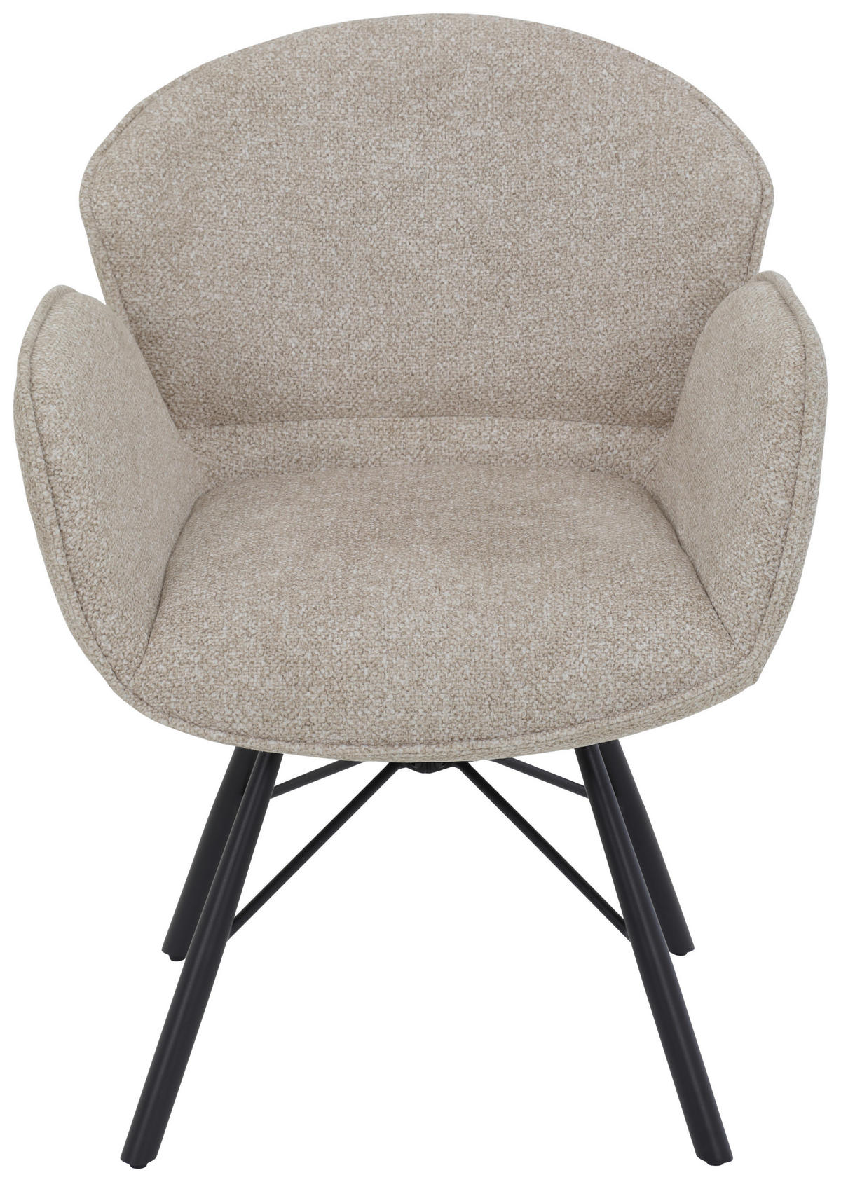 Sessel Bristol, 2er-Set beige Metall Microfaser B/H/T: ca. 62x83x66 cm Bristol, 2er-Set - beige (62,00/83,00/66,00cm) - Hela