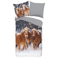 Baumwoll Bettwäsche Happy Horses Flanell Happy Horses - Multi (135,00/200,00cm) - Good Morning