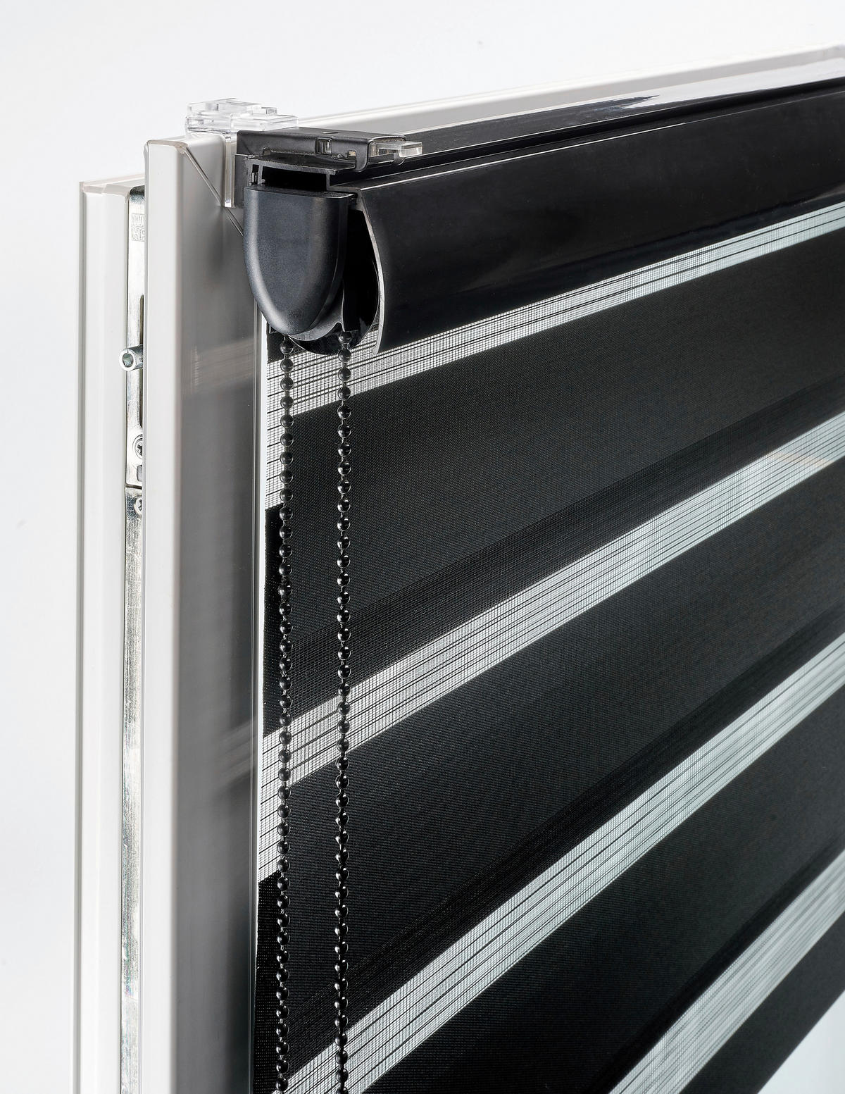 Doppelrollo mit Blende Black schwarz B/L: ca. 80x160 cm Black - schwarz (80,00/160,00cm) - Boviva