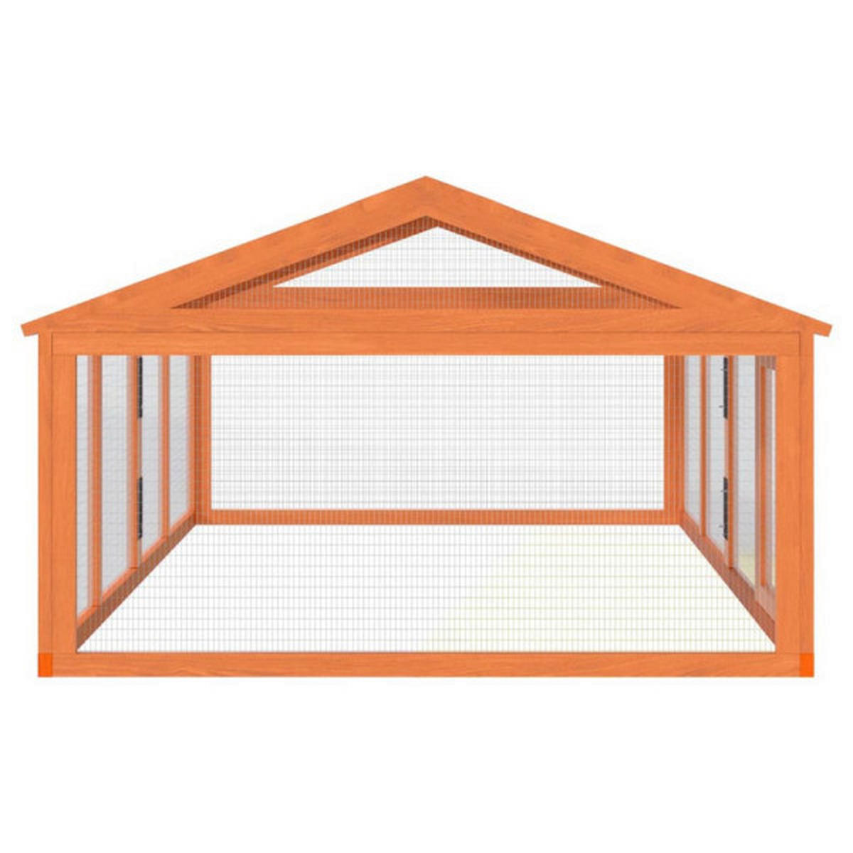 vidaXL Freilaufgehege braun Kiefer B/H/L: ca. 112,5x74x200 cm Freilaufgehege - braun (200,00/112,50/74,00cm) - vidaXL