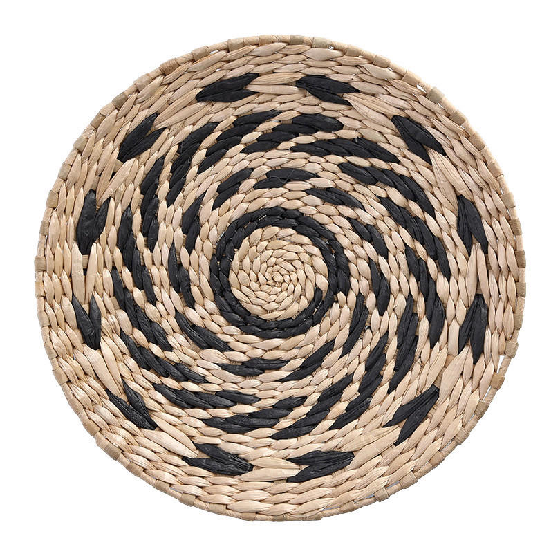 Zeller Deko-Teller natur Papier D: ca. 35 cm Dekoteller - natur/schwarz (35,00cm) - Zeller
