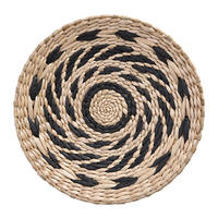 Zeller Deko-Teller natur Papier D: ca. 35 cm Dekoteller - natur/schwarz (35,00cm) - Zeller