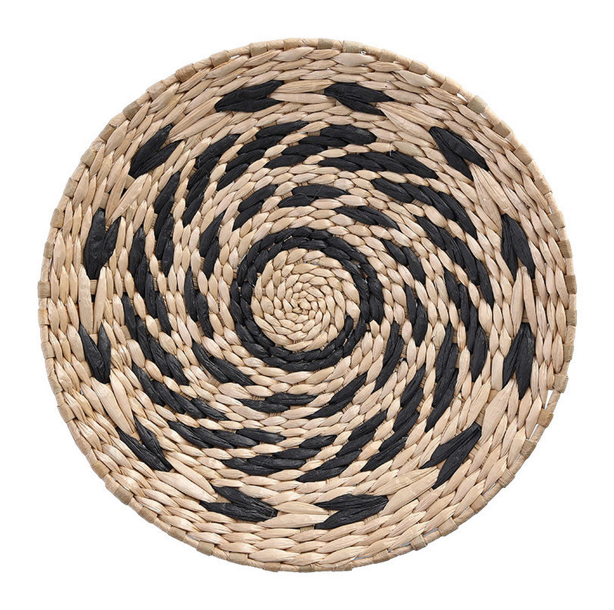 Zeller Deko-Teller natur Papier D: ca. 35 cm Dekoteller - natur/schwarz (35,00cm) - Zeller