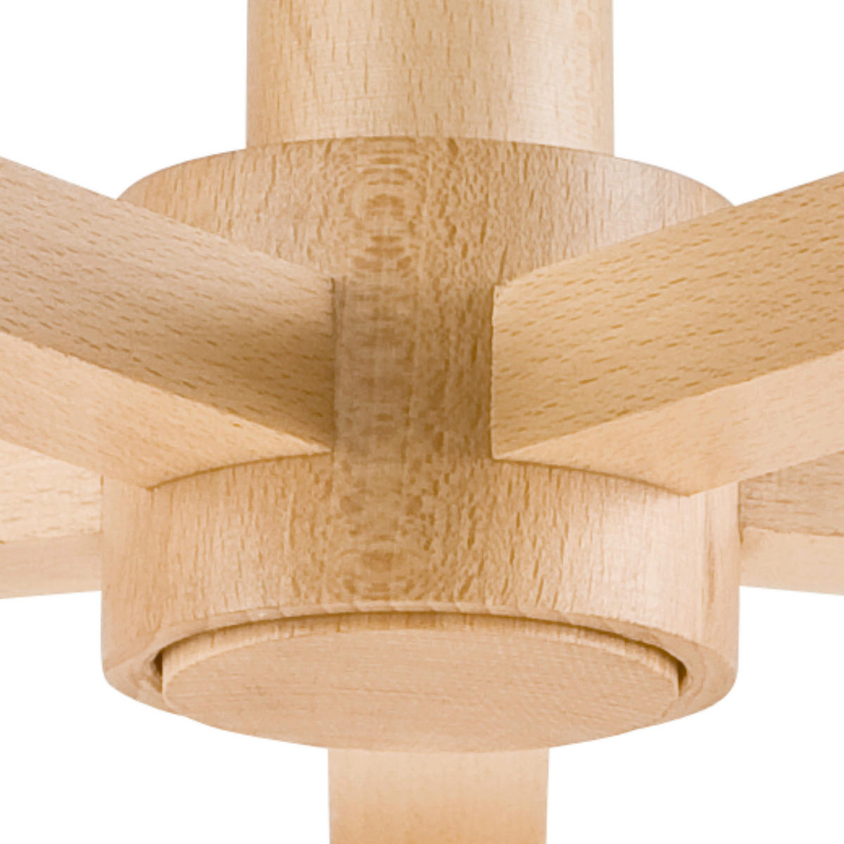 Lamkur Deckenleuchte braun PVC Holz B/H/L: ca. 50x23x50 cm E27 5 Brennstellen ELLIE - braun (50,00/50,00/23,00cm) - Lamkur