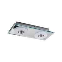 SPOT Light Deckenleuchte 9030228 Chrom klar Metall Glas B/H/L: ca. 30x5x13 cm 2 Brennstellen Vito - klar/Chrom (13,00/30,00/5,00cm) - SPOT Light
