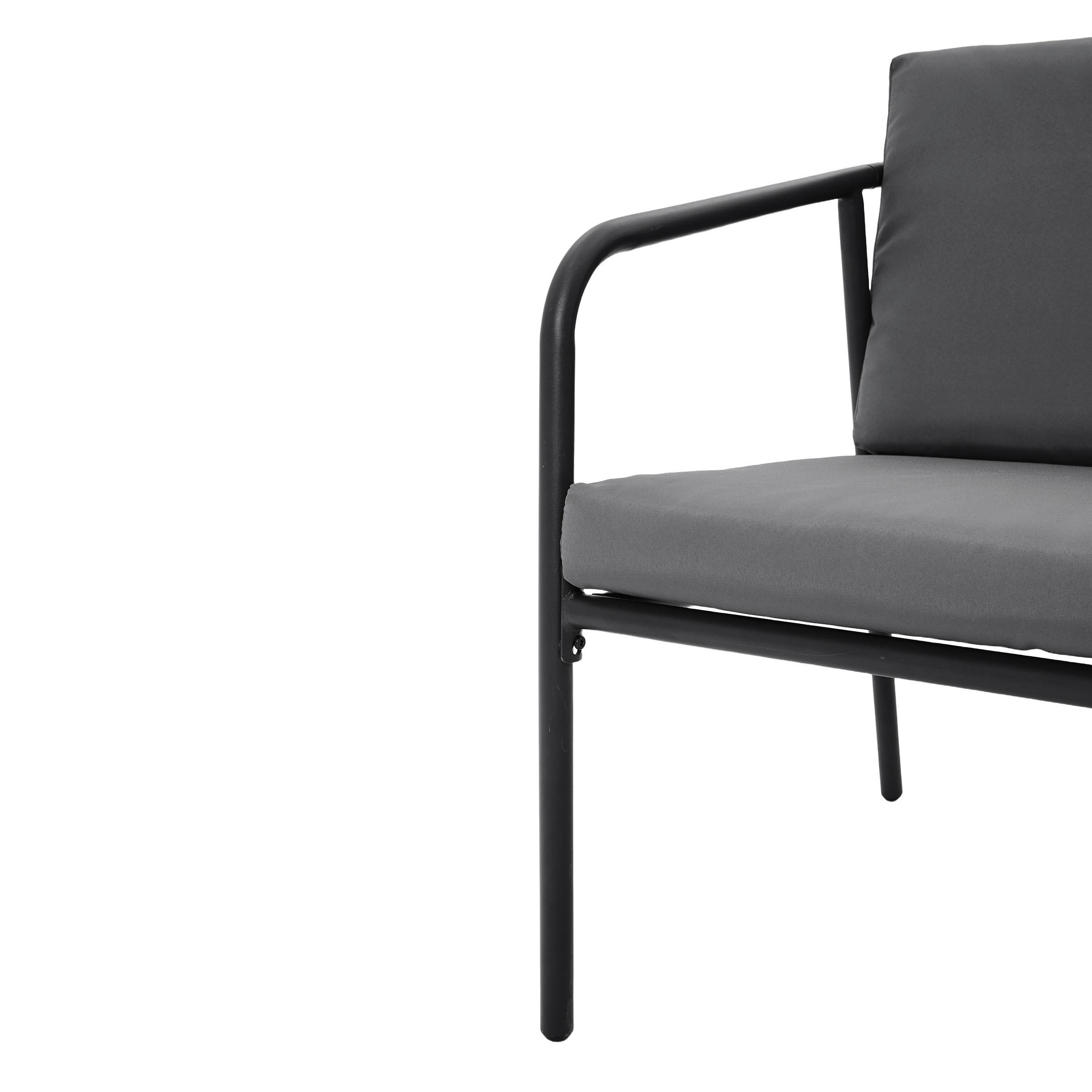 POCOline Loungeset Samos grau Stahl Samos - schwarz/grau - POCOline