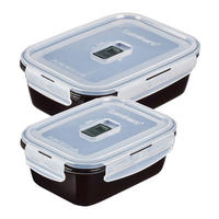 CreaTable Frischhaltedosenset Black Box schwarz Black Box - schwarz - CreaTable