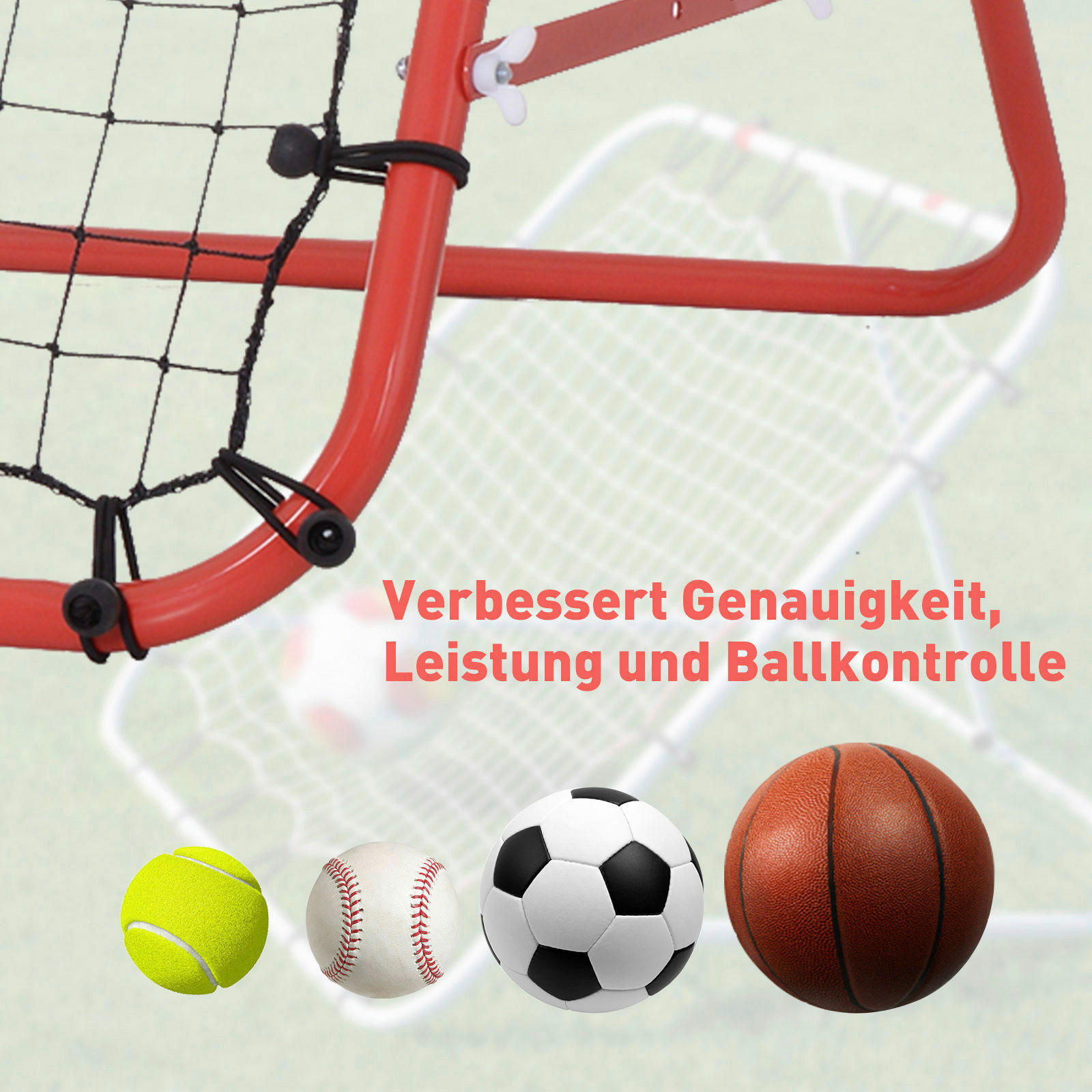 HOMCOM Netzrückprallwand Rebounder Netzrückprallwand_Rebounder_Tor - HOMCOM