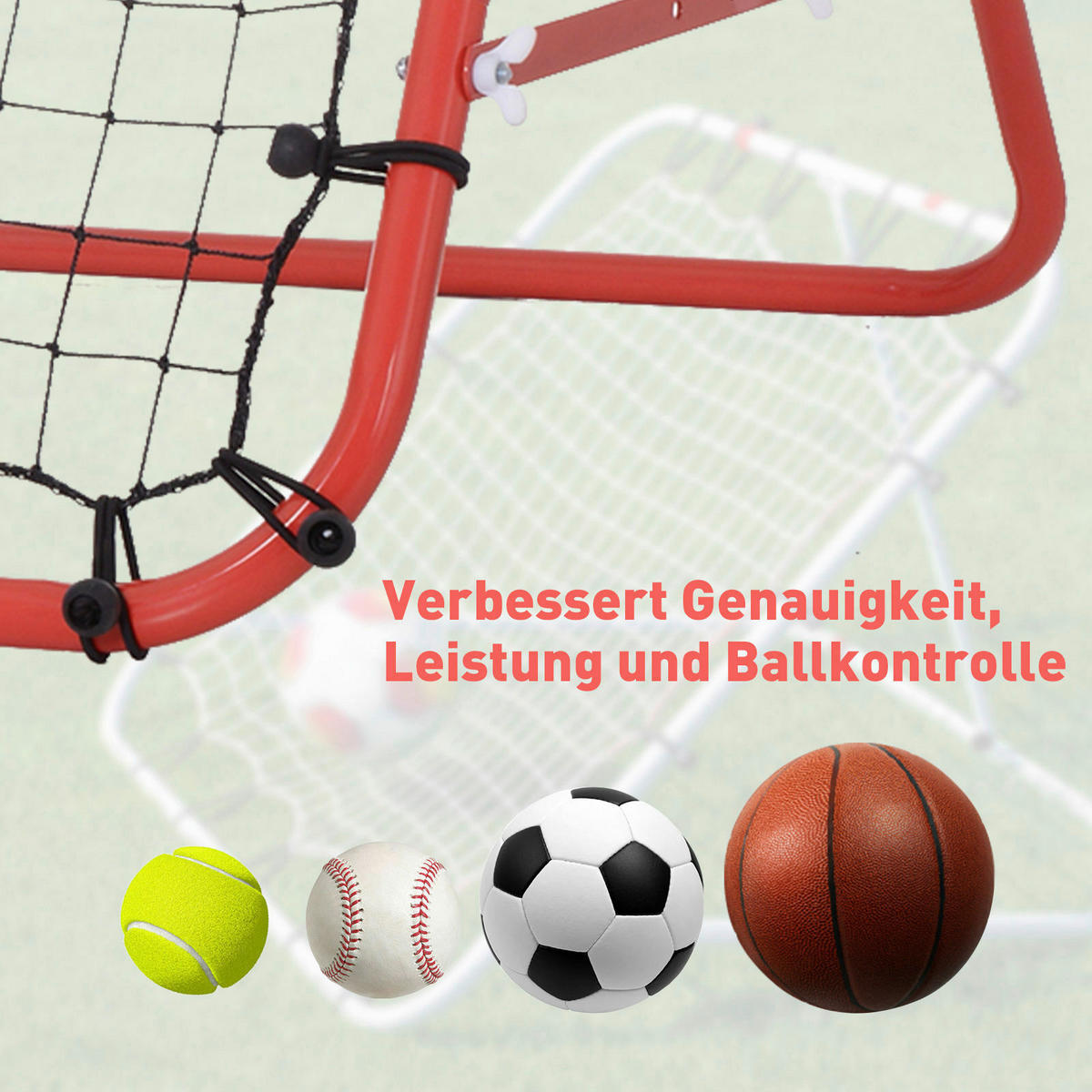 HOMCOM Netzrückprallwand Rebounder Netzrückprallwand_Rebounder_Tor - HOMCOM